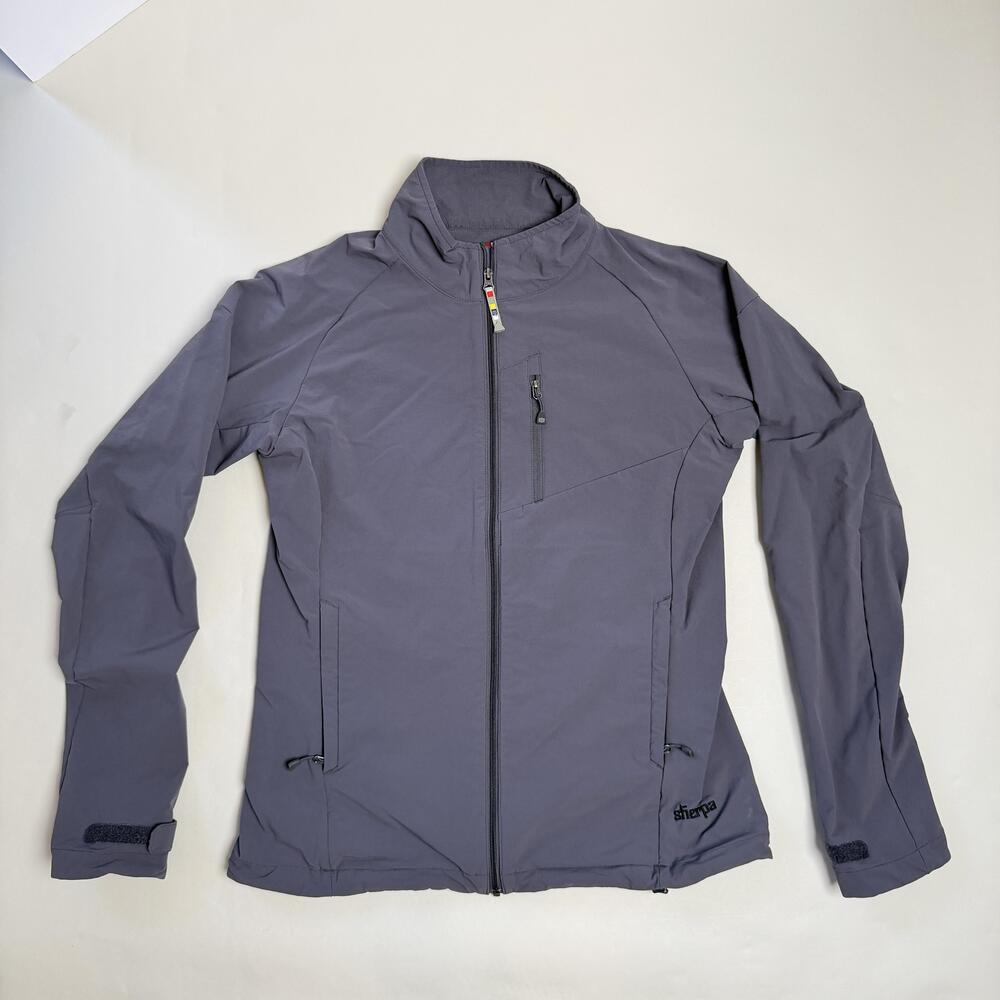 Sherpa Adventure Gear Jacket Womens Medium Gray Softshell Hiking Windbreaker